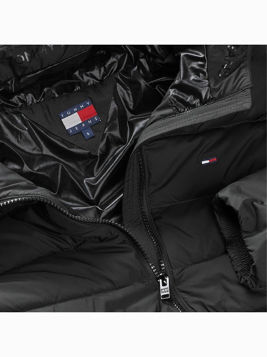 Scurtă Jachetă de femei Puffer Waterproof Black