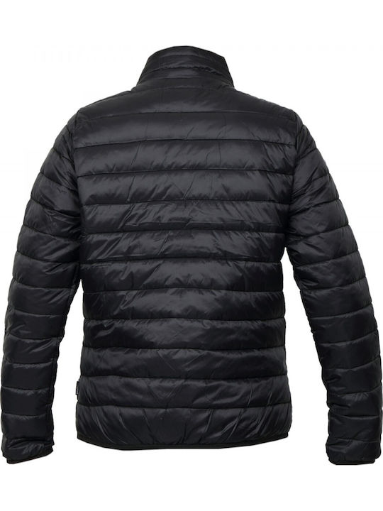 Women's Short Puffer Jacket for Winter Black