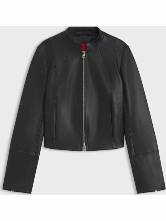 Lasari Δερμάτινο Γυναικείο Biker Jacket Black