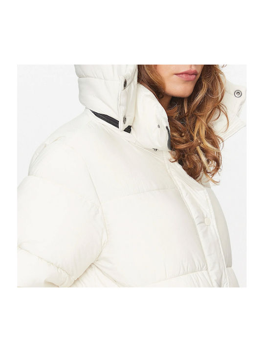 W E1 Drop Scurtă Jachetă de femei Puffer White