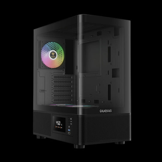 Gamdias ATLAS E2 Gaming Midi Tower Κουτί Υπολογιστή με ARGB Φωτισμό Μαύρο