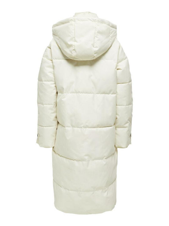 Lang Damen Puffer Jacke für Winter Graphite