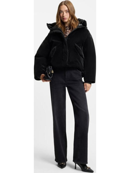 Florita3 Women's Short Lifestyle Jacket Waterproof for Winter Black