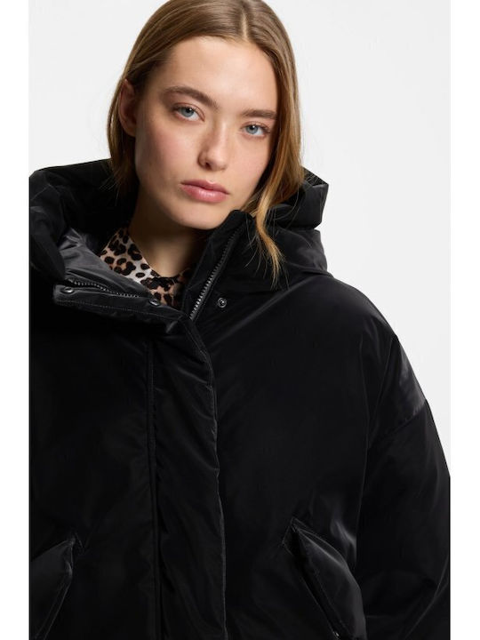 Florita3 Women's Short Lifestyle Jacket Waterproof for Winter Black