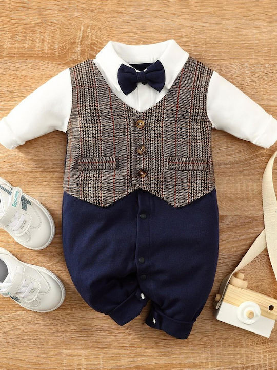 TakTakBaby Set Babystrampler Langärmliges mit Zubehör Braun 2Stück