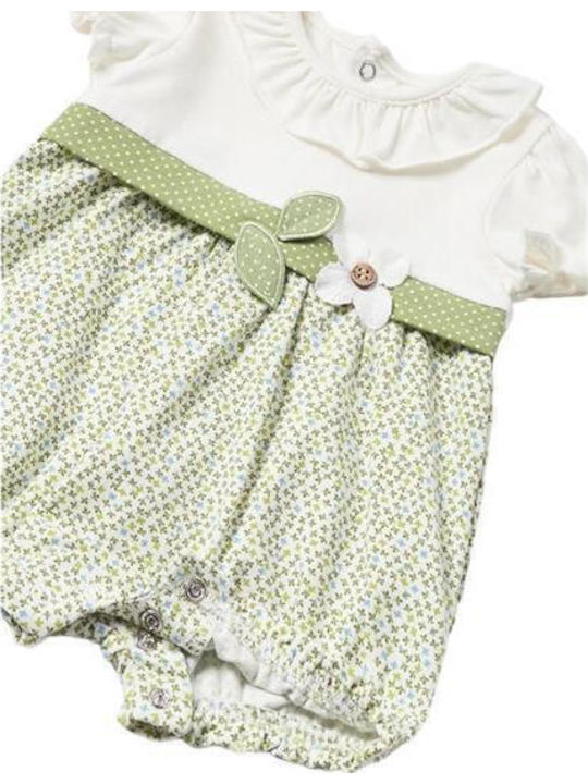 Mayoral Baby Bodysuit Set Short-Sleeved Green 2pcs