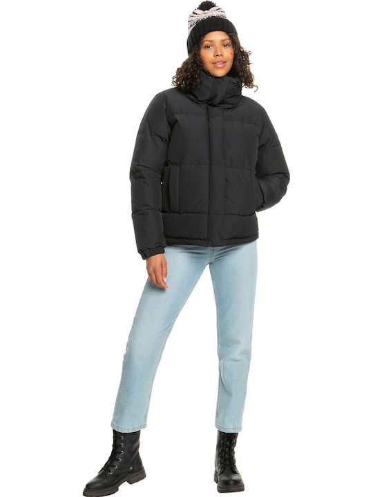 Winter Rebel Μακρύ Γυναικείο Puffer Μπουφάν Αδιάβροχο για Χειμώνα Μαύρο