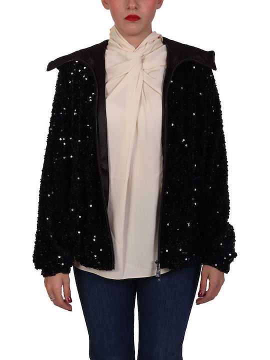 Women's Short Lifestyle Jacket for Winter Black