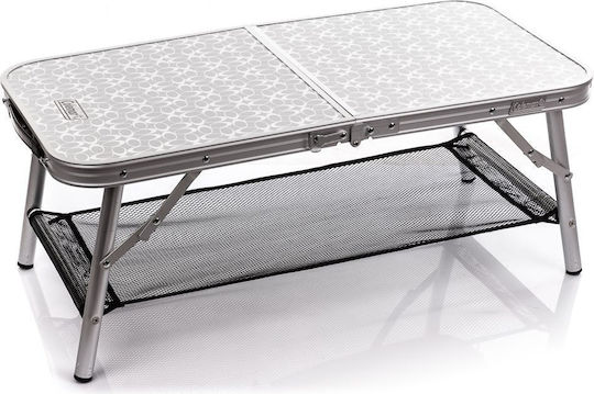 Coleman Mini Camp Table Table Aluminum for Camping Foldable in Case 80x40x31.5cm Gray