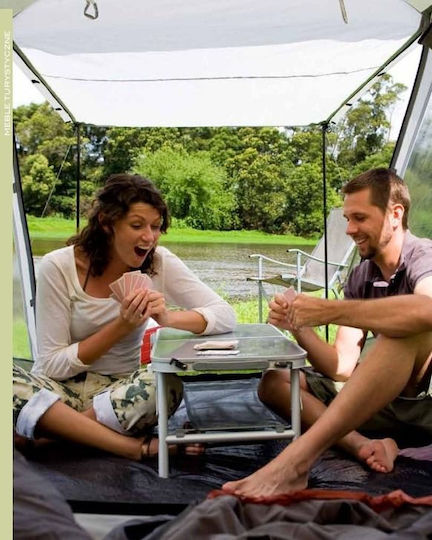 Coleman Mini Camp Table Table Aluminum for Camping Foldable in Case 80x40x31.5cm Gray