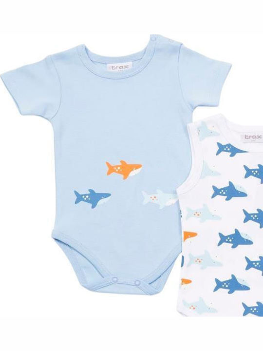 Trax Set Babystrampler Kurzärmelig White 2Stück