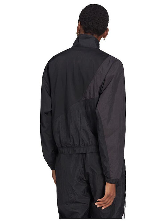 adidas Adicolor Split Trefoil Αθλητικό Μπουφάν Μαύρο