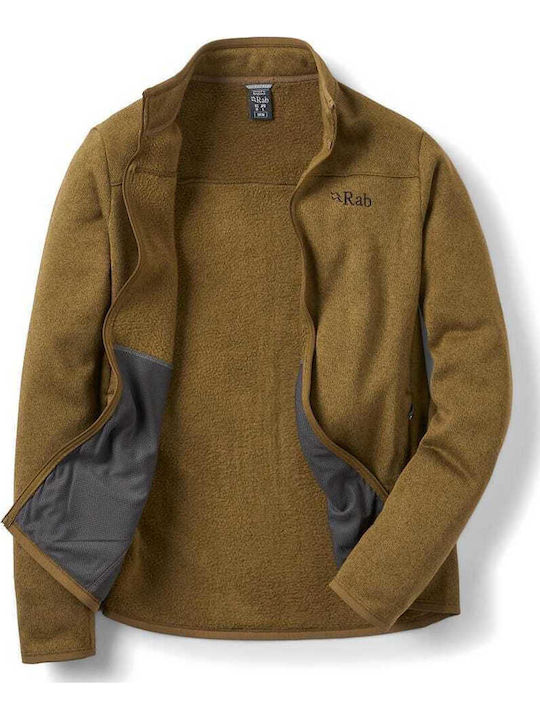 Men's Fleece Cardigan Khaki