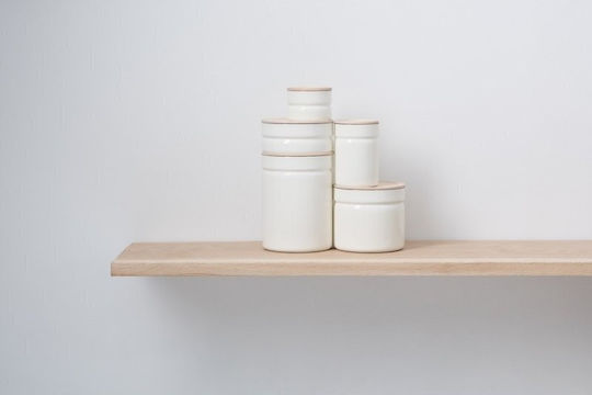 Riess General Use Box with Lid Wooden White 500ml