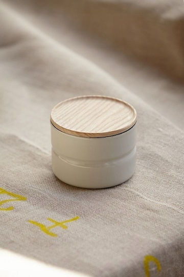 Riess General Use Box with Lid Wooden White 500ml