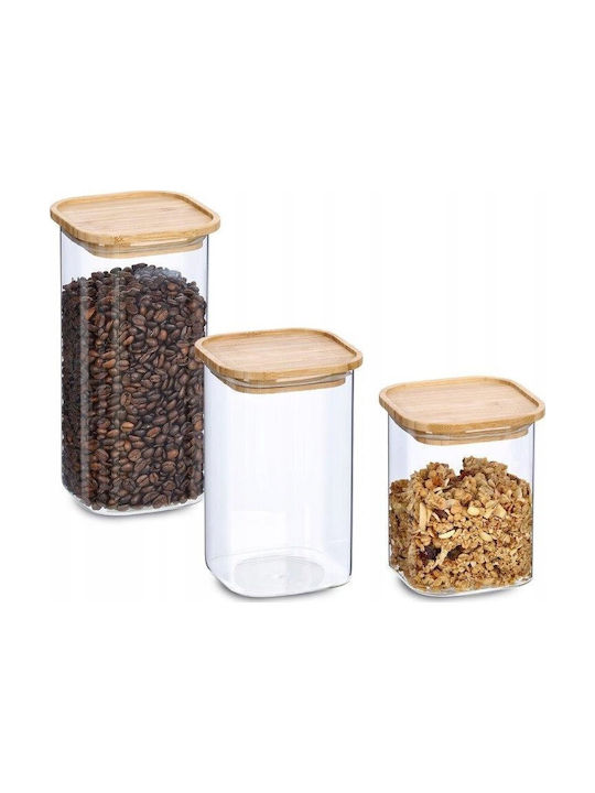 Zeller Vase General Use with Lid Wooden 1600ml