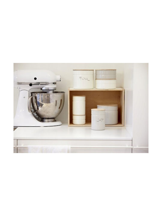 Riess Vase General Use with Lid Ceramic White 1300ml