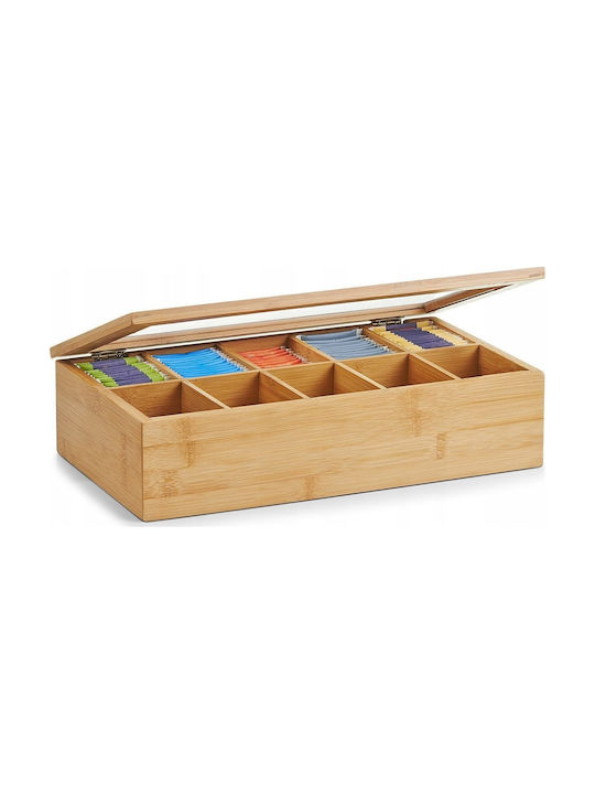 Zeller Box for Tea with Lid Wooden