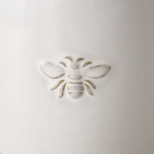 MSA Vase General Use with Lid made of Porcelain Beige 12x12x16cm