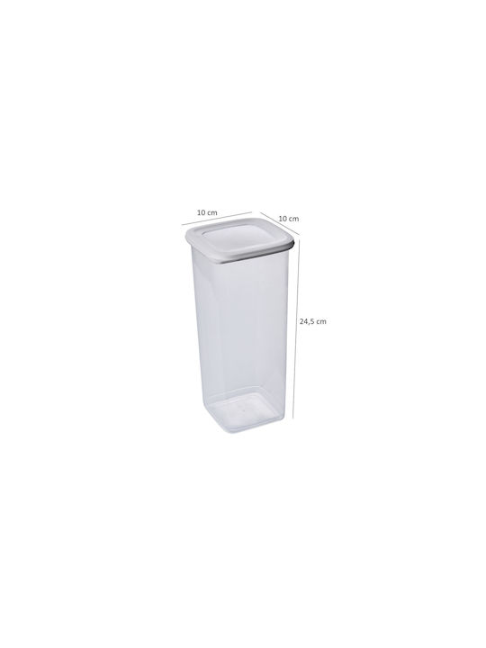 UnicUtil Set 12 Bucăți Vaze Utilizare Generală cu Capac Ermetic Plastic Alb 10x10x10cm 12 Bucăți