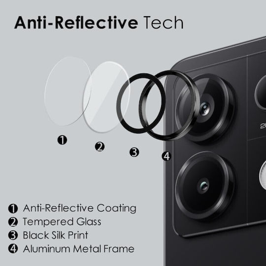 Protectoare Pentru Camera Tempered Glass Negru Pentru Xiaomi Redmi Note 13 5G Redmi Note 13 Pro 5G