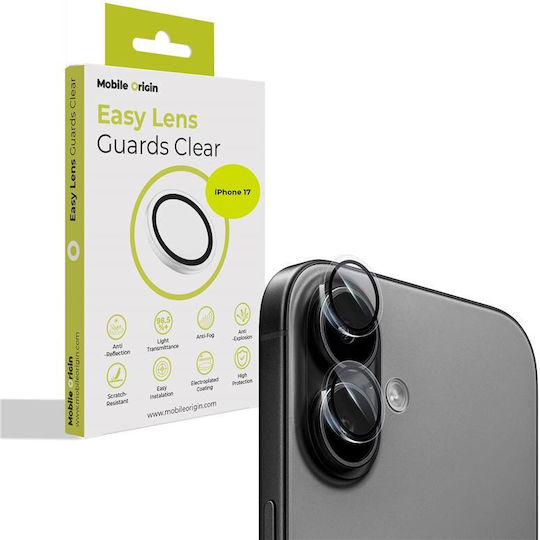 Mobile Origin Lens Guard Camera Glass Protector Compatible With iPhone 17 Transparent