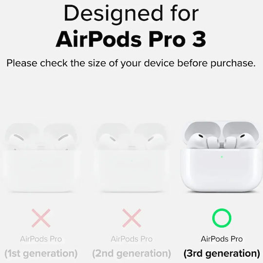 Ringke Air Case Silicone with Hook Glitter Clear for Apple AirPods Pro 3