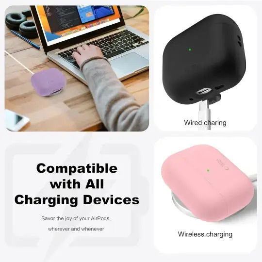 Tech-Protect Silicone Калъф в Сив цвят за Apple AirPods Pro 3