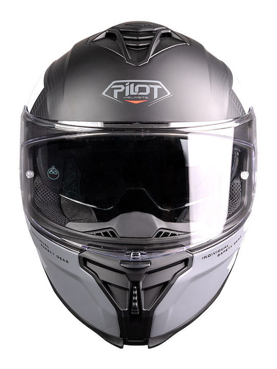 Pilot Corsair SV Black Matt Motorradhelm Volles Gesicht ECE 22.06 1550gr mit Pinlock und Sonnenblende