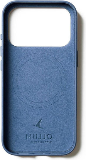 Mujjo Back Cover Δερμάτινο 1mm Μπλε (iPhone 17 Pro)