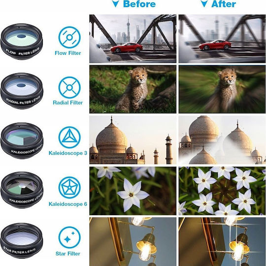 Apexel Φακός Κάμερας ​Κινητών Telephoto / Fisheye / Φίλτρο / Macro 22x