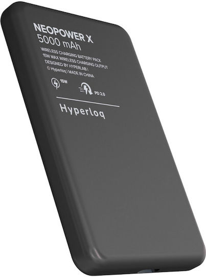 Hyperloq NeoPower X MagSafe 5000mAh 15W Power Delivery Μαύρο
