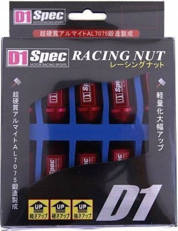 D1spec Forged Car Lug Nuts D1spec Alu 12x1.25 Red