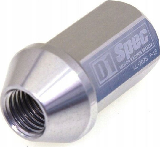 D1spec Forged Car Lug Nuts D1spec Steel 12x1.5 Silver Blue