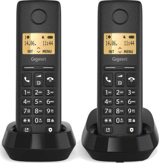 Gigaset Pure 100 Cordless Phone with Greek Menu Black