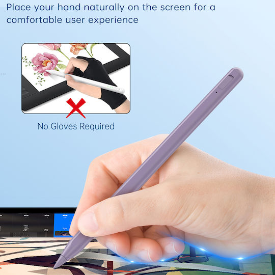 Techsuit Ac10sh Digitală Stilou Tactil cu Palm Rejection pentru iPad de culoare Albastru