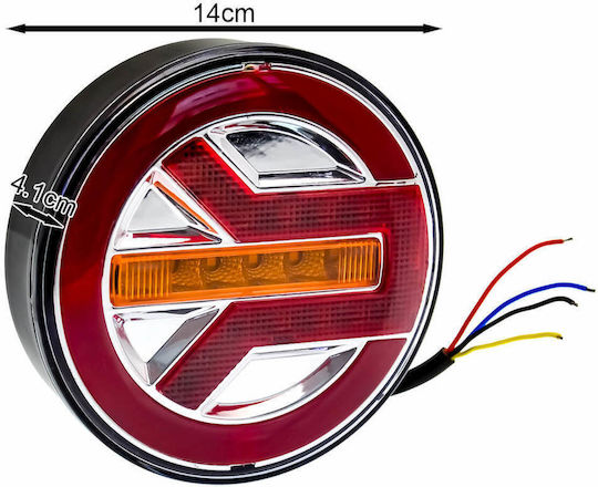 LED Водоустойчив Фар За Камион 12-24v Φ140x38mm W17413-0