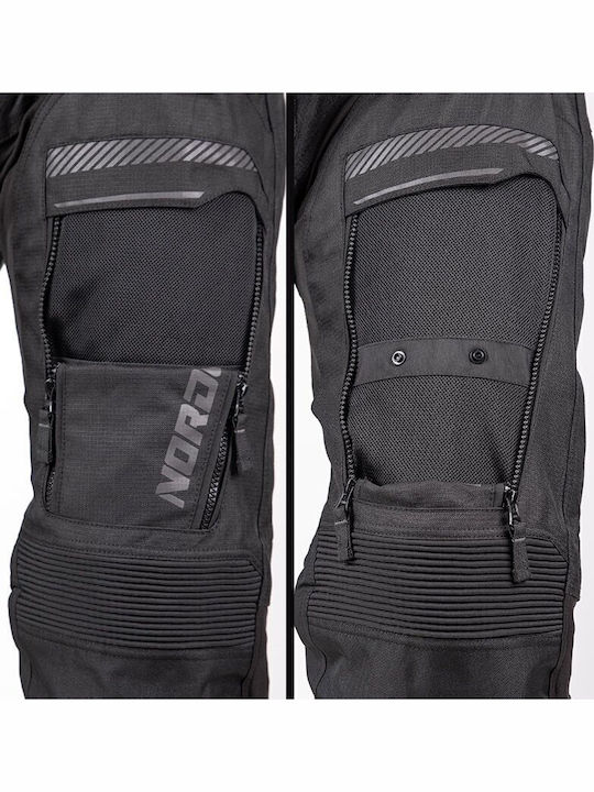 Nordcode Odyssey Oversize Bărbați Pantaloni Motocicletă 4 Anotimpuri Waterproof Total Black