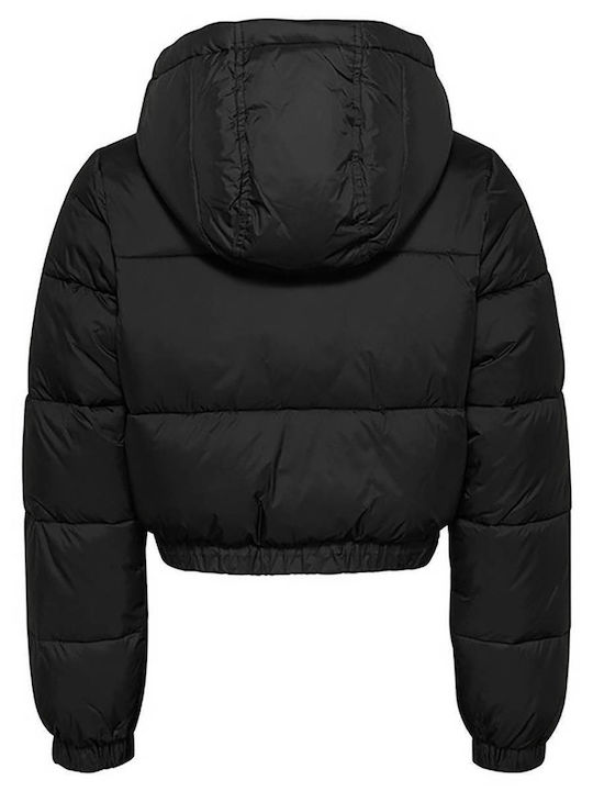 Zuschneiden Damen Puffer Jacke für Winter Black