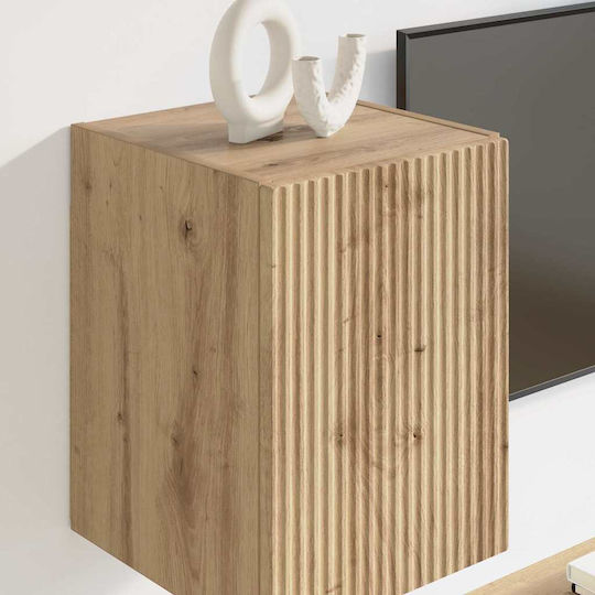 Hängeschrank fürs Wohnzimmer aus Spanplatte in Walnuss 30x31x40 cm
