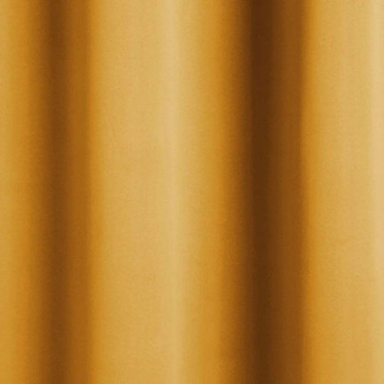 Atmosphera Set Perdele Opace Cu Capse Galbene 135x240cm