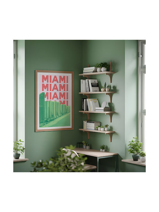 Poster Miami Pop Art Pst25506 21cm X 30cm White Frame PVC