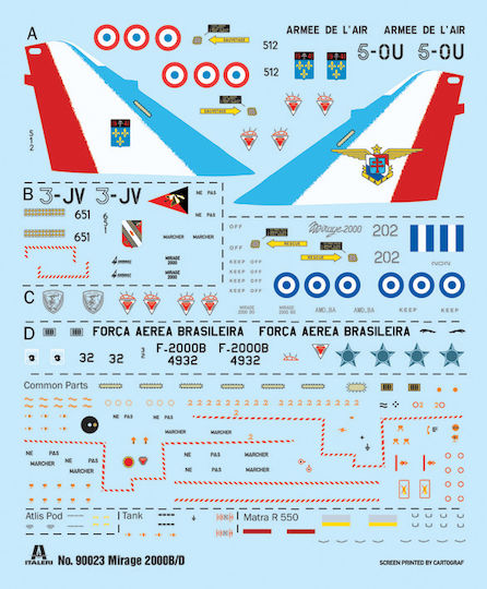 Italeri Mirage 2000 B D Haf Scale 1:72 90023