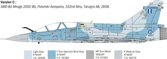 Italeri Mirage 2000 B D Haf Scale 1:72 90023