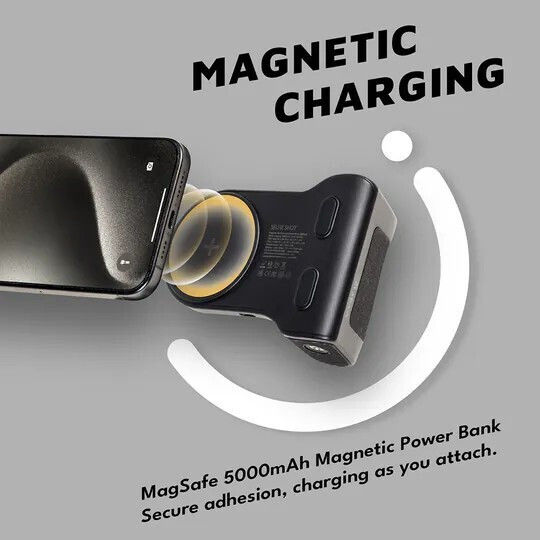Adam Selfie Shot MagSafe Power Bank 5000mAh Black