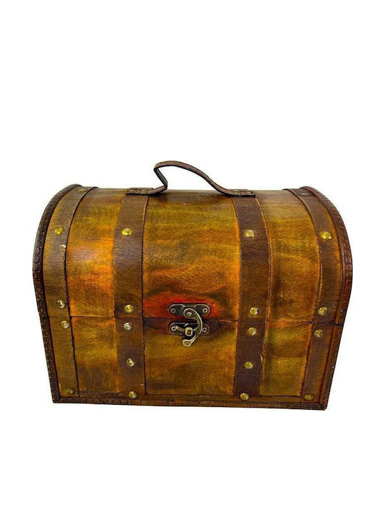 Velve Κουτί Κοσμημάτων Ξύλινο Καφέ 27x18x19cm