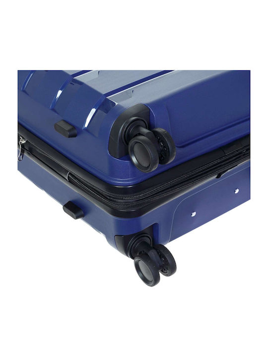 Seagull Large Travel Suitcase Hard Blue with 4 Wheels Height 76cm SG180-L-Blue