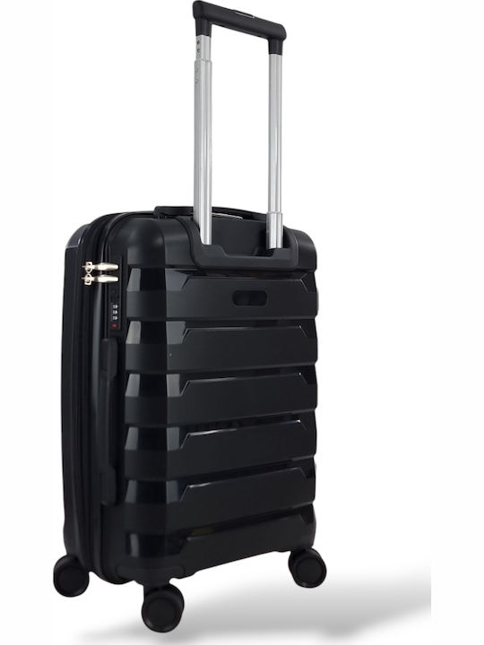 Seagull Cabin Travel Suitcase Hard Black with 4 Wheels Height 55cm SG180-S-55-Black