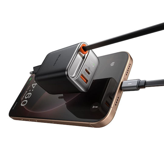 Mcdodo Charger GaN with USB-A Port and USB-C Port and Cable USB-C 40W Power Delivery Blacks (FreeGo CH-4281)