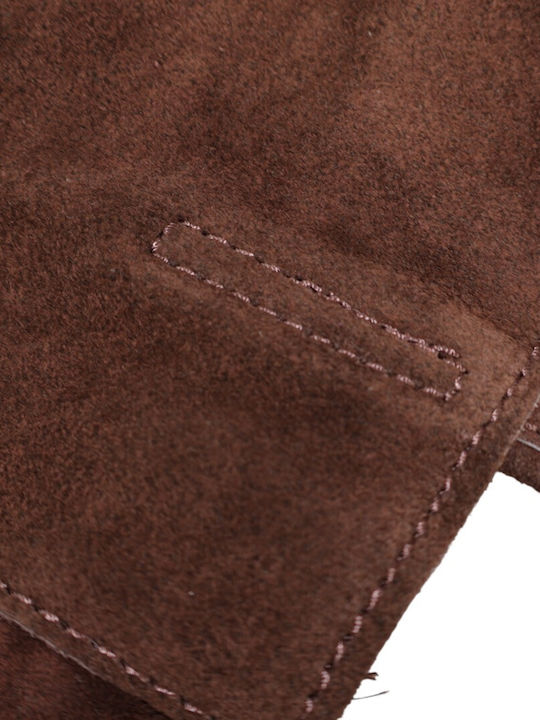 Damentasche aus Leder Schulter Wildleder Braun